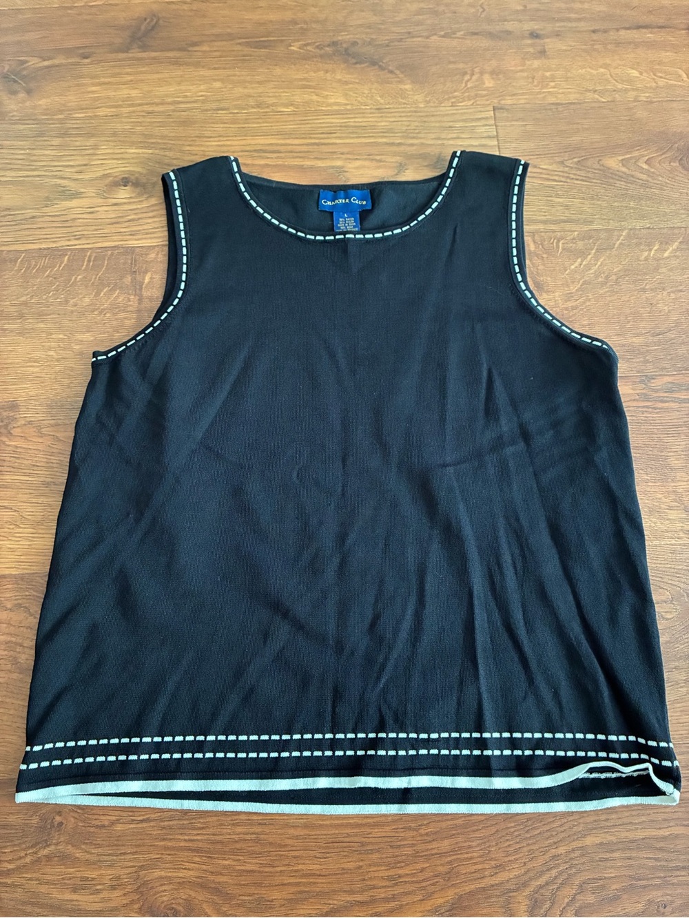 Charter Club sleeveless knit top size L